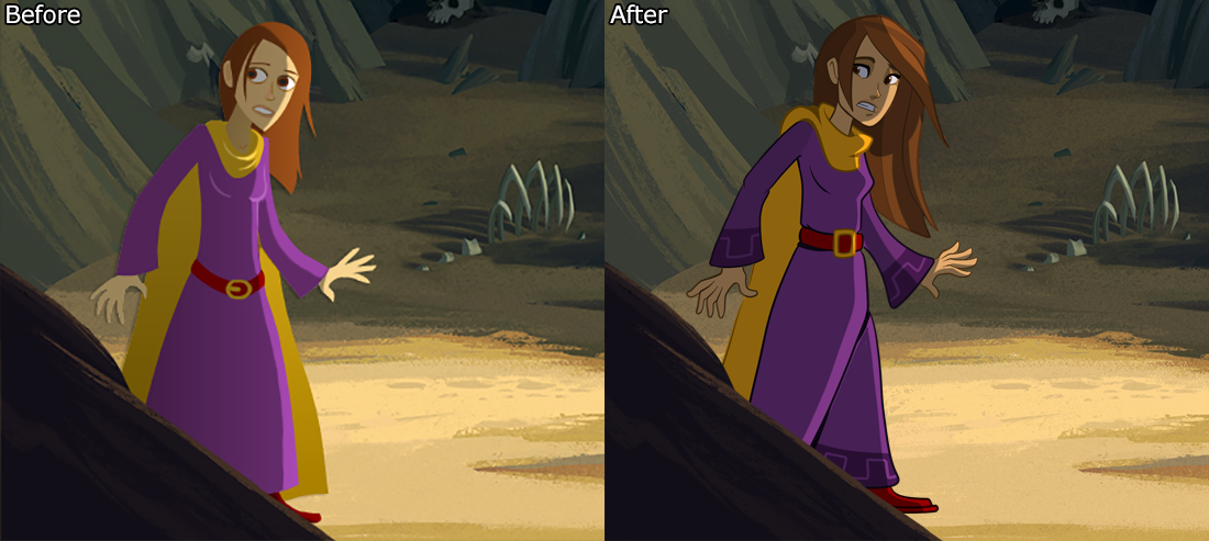 DQ1 HD before & after