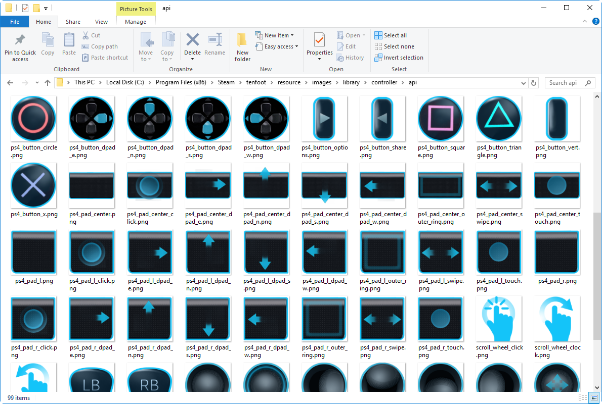 Windows Explorer showing glyphs in Steam Client install directory Windows Explorer showing glyphs in Steam Client install directory