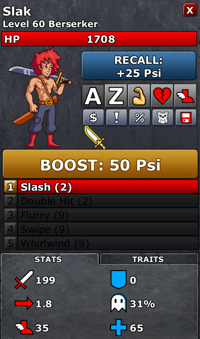 Battle Screen showing Battle Screen showing