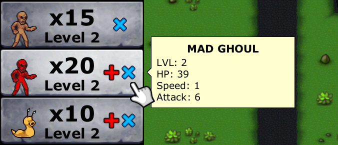 Mouse-over tooltip on enemy wave Mouse-over tooltip on enemy wave