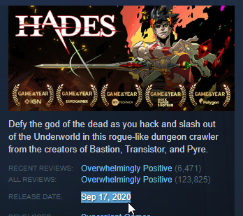Hades 2 Early Access Release Window Confirmed